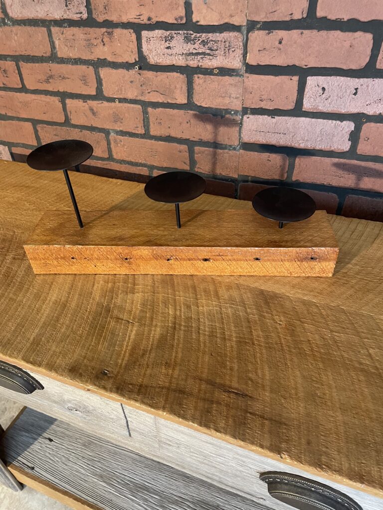 Pillar Candle holders reclaimed lumber