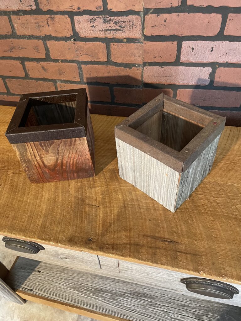 Reclaimed lumber boxes many uses, flower, storage decoration , Kleenex